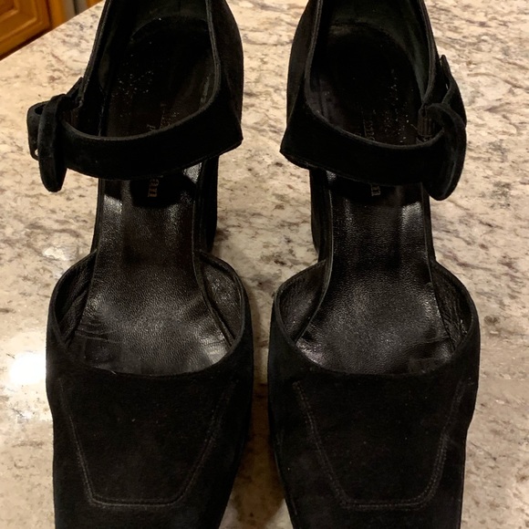 Stephen Kelian  black suede, belt buckle , shoes - Picture 2 of 13